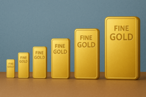 عکس شمش های طلا با وزن های مختلف